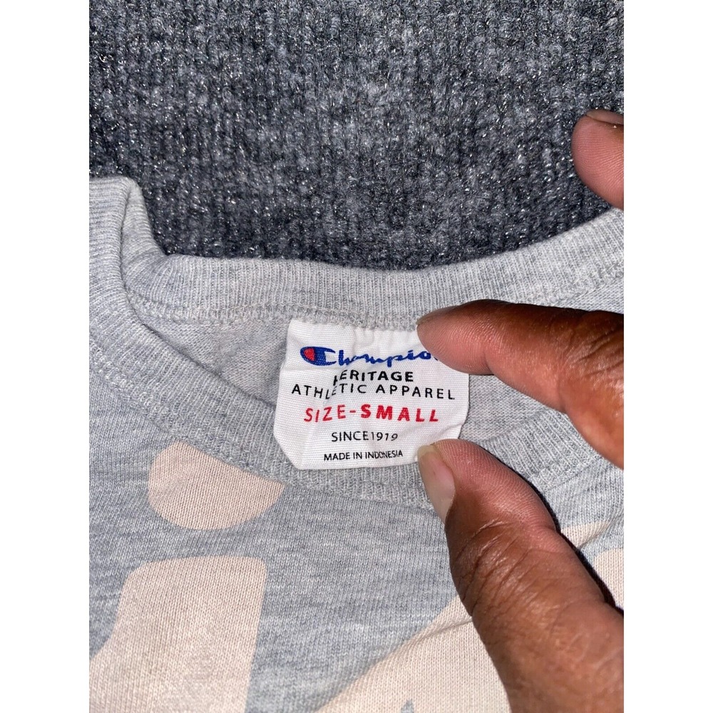 Champion Heritage Tee Shirt Mens Small Gray Athletic Apparel Crew Neck Pony Logo - Picture 4 of 6